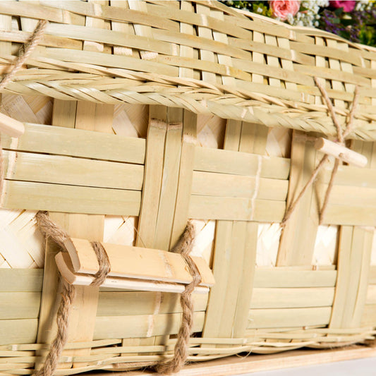 Bamboo Eco Handle Rounded Coffin - Thinkwillow.com Free UK mainland delivery