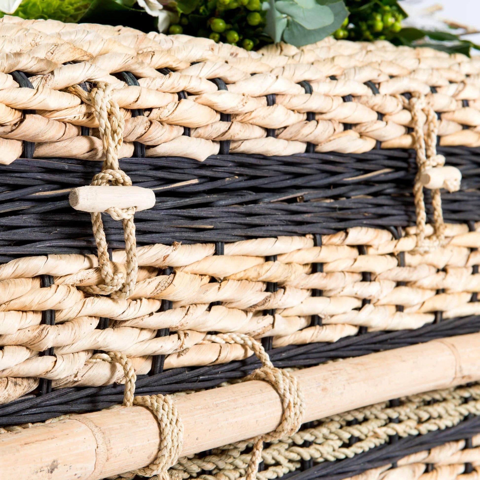 Banana Casket Natural Coffin Handle Detail - Free Delivery to mainland UK - thinkwillow.com