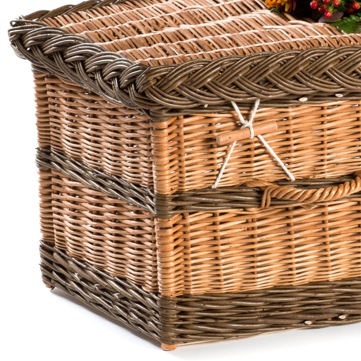 Brown English Willow Wicker Coffin - Willow